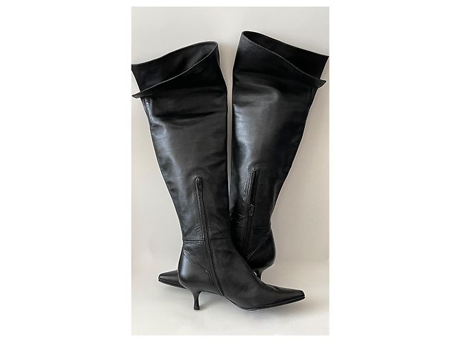 Stuart Weitzman Overknee Stiefel Größe 39 NEU. Schwarz - Ansicht 9