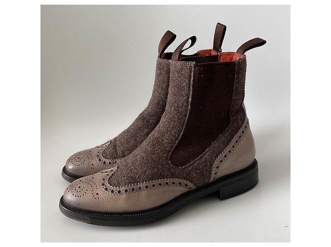 Santoni Chelsea Boots Damengröße 36,5 Braun - Ansicht 5