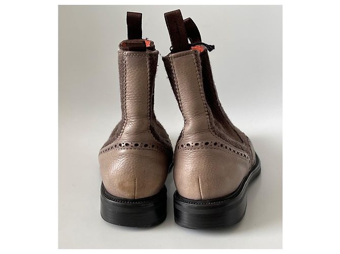 Santoni Chelsea Boots Damengröße 36,5 Braun - Ansicht 7