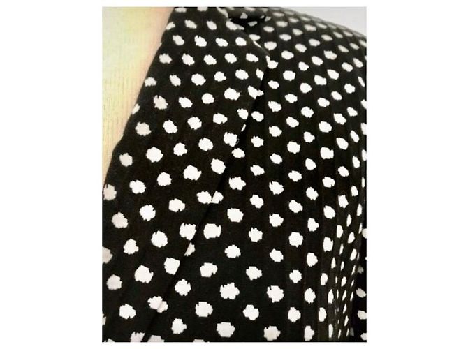 Blazer Diane Von Furstenberg Nero con Pois Bianchi Bianco - vista 2