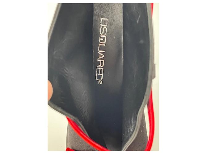Dsquared2 stivaletti con fiocco rosso Nero - vista 12