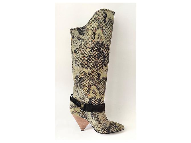 Isabel Marant Dana Canvas-Stiefel mit Fransen Gr 37 NEU Mehrfarben - Ansicht 17