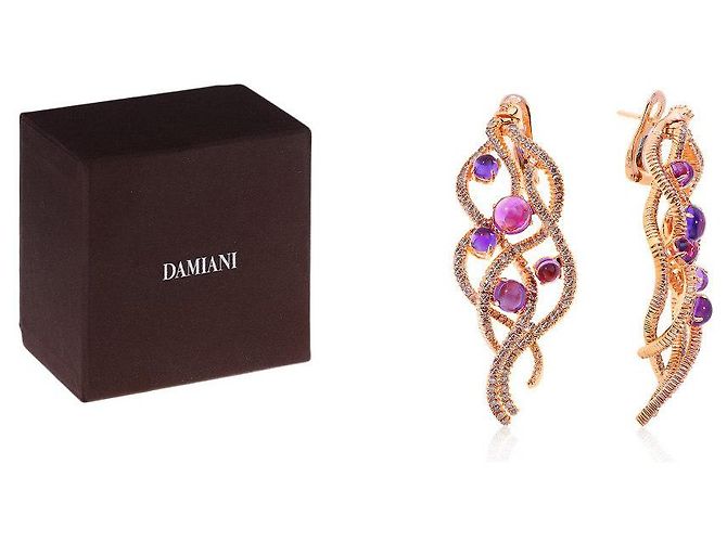 Brincos de ametista com ouro Damiani Natural Grace - vista 3