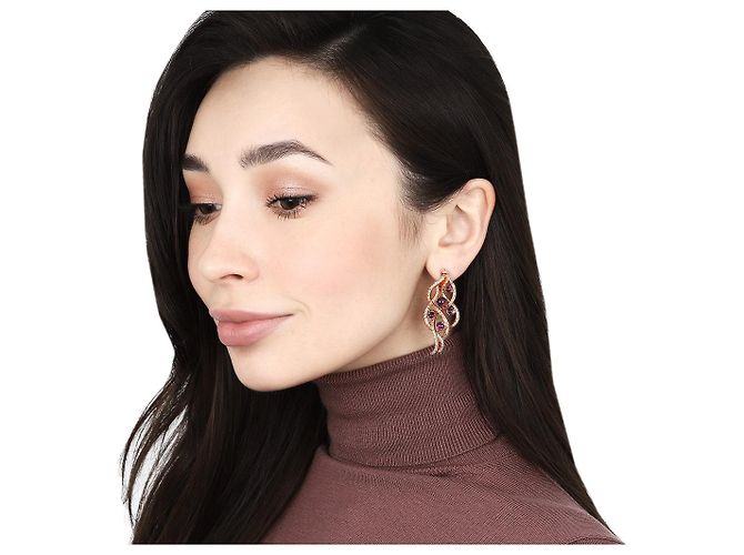 Brincos de ametista com ouro Damiani Natural Grace - vista 4