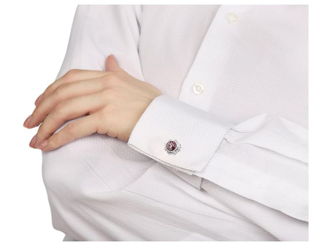 Autre Marque Boutons de manchette avec diamants et émail Gourji - vue 5