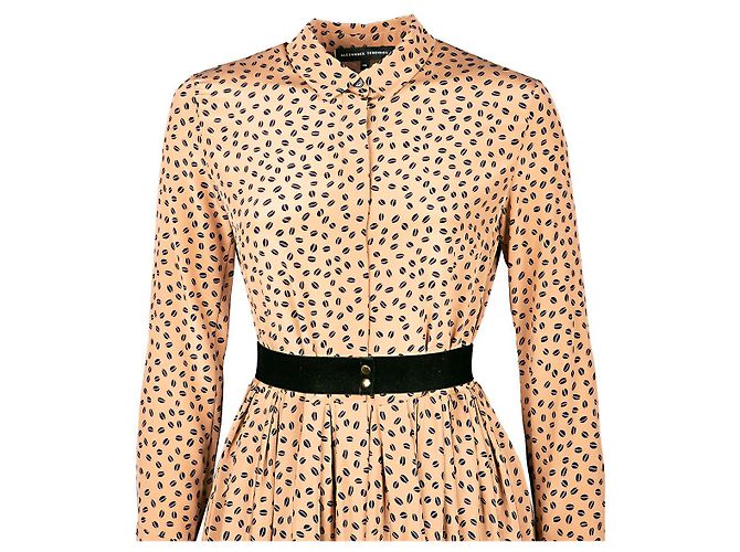 Alexander Terekhov Kleid mit 3/4 Ärmel Braun - Ansicht 2