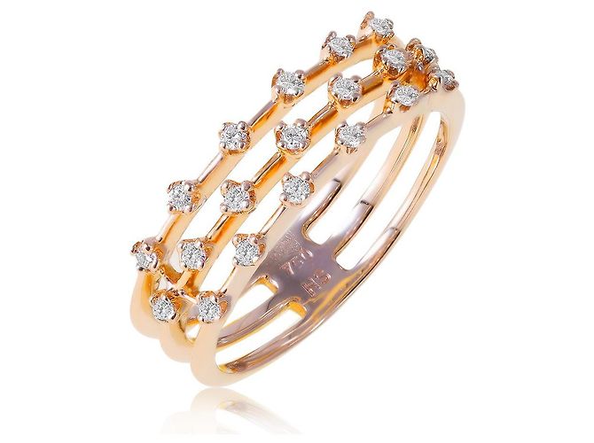 H Stern H. Sterngoldring mit Diamanten - Ansicht 2