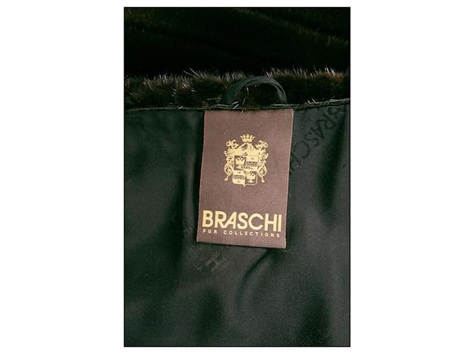 Abrigo de pelo Braschi corte recto Castaño - vista 8