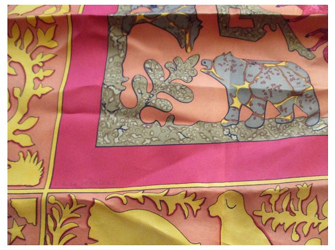 Hermès America antica, twill di seta. Multicolore - vista 2