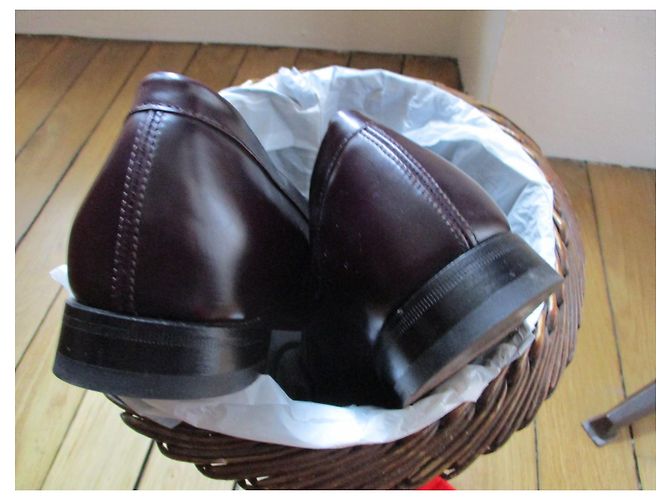 Autre Marque Mocassini in pelle bordeaux, Pointure 39. Bordò - vista 3