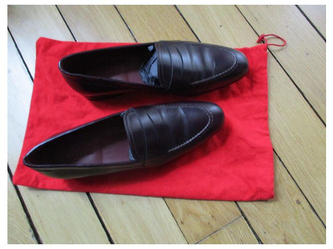 Autre Marque Mocassini in pelle bordeaux, Pointure 39. Bordò - vista 5