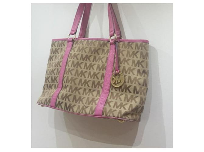 Michael Kors shopping bag borsa Rosa Beige - vista 9