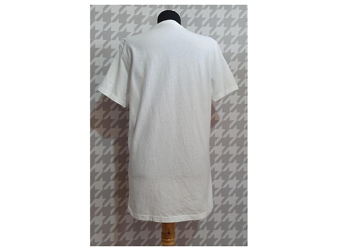Camiseta larga blanca de algodón Chiara Ferragni M Blanco Multicolor - vista 3