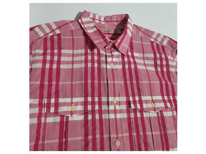 Camicia Burberry Uomo a Maniche Corte in Cotone Multicolore - vista 2