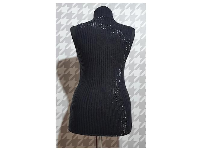 Giorgio Armani schwarzer Seiden Tanktop Pullover - Ansicht 4
