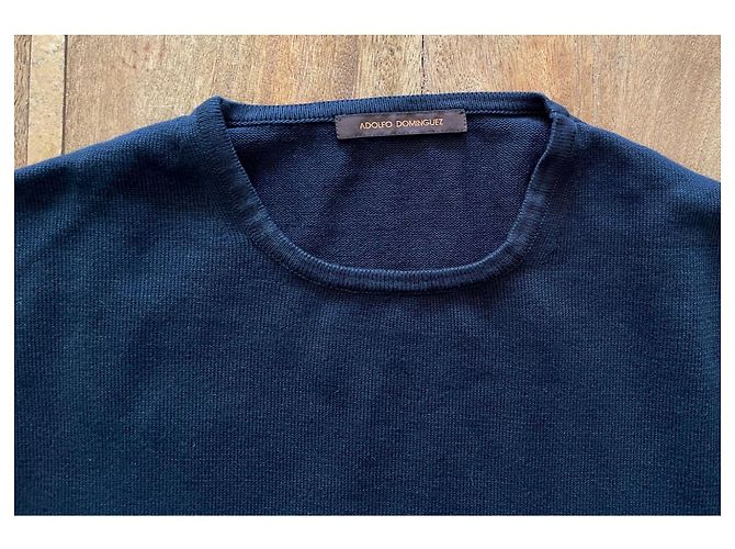 Schwarzer Baumwollpullover Kurze Ärmel Adolfo Dominguez T. XL - Ansicht 2
