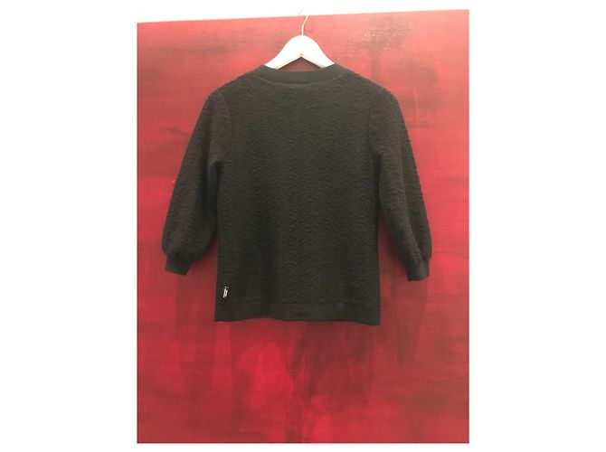 Chanel Uniform Boucle Cardigan Marine Wolle Marineblau - Ansicht 10