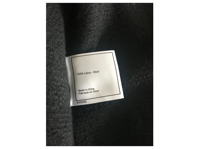 Chanel Uniform Boucle Cardigan Marine Wolle Marineblau - Ansicht 12