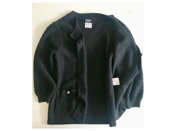 Chanel Uniform Boucle Cardigan Marine Wolle Marineblau - Ansicht 13