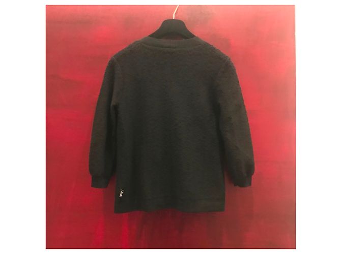 Chanel Uniform Boucle Cardigan Marine Wolle Marineblau - Ansicht 17