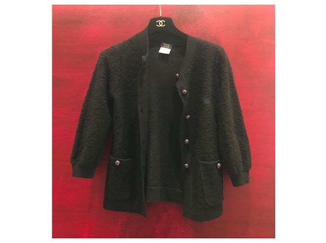 Chanel Uniform Boucle Cardigan Marine Wolle Marineblau - Ansicht 19