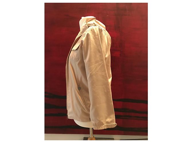 Giacca con cappuccio Chanel in nylon beige e nera Nero - vista 3