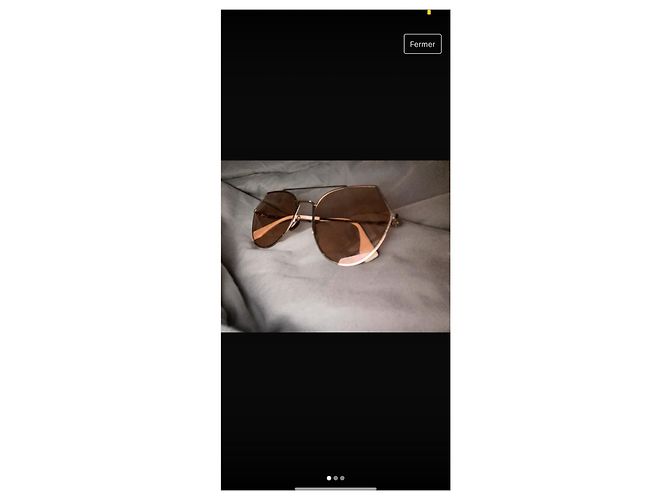 Fendi Eyeline Sonnenbrille Rosa Gold Metall Pink Golden - Ansicht 3
