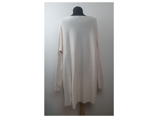 Autre Marque Cathrine Hammel Oversize Poncho aus Merinowolle Beige - Ansicht 4