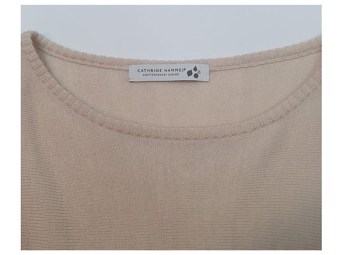Autre Marque Cathrine Hammel Oversize Poncho aus Merinowolle Beige - Ansicht 5
