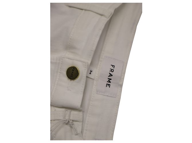Frame Denim Vaqueros cortos Frame Le Skinny en denim blanco - vista 3