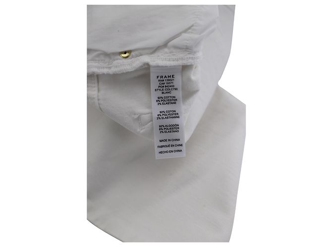 Frame Denim Vaqueros cortos Frame Le Skinny en denim blanco - vista 6
