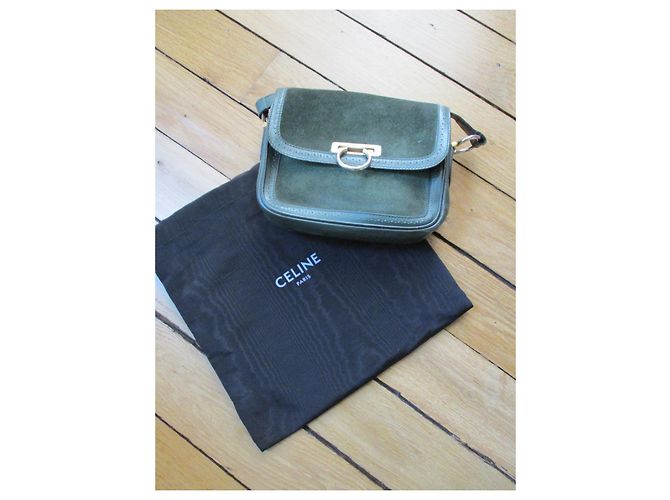 Céline Bolsa de ombro vi material, verde. Verde escuro - vista 6