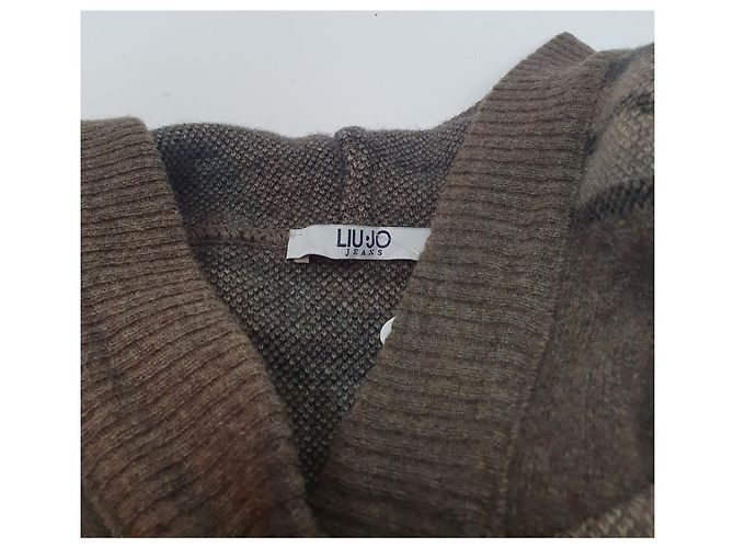 Liu.Jo Strickjacke Braun Beige Wolle - Ansicht 6