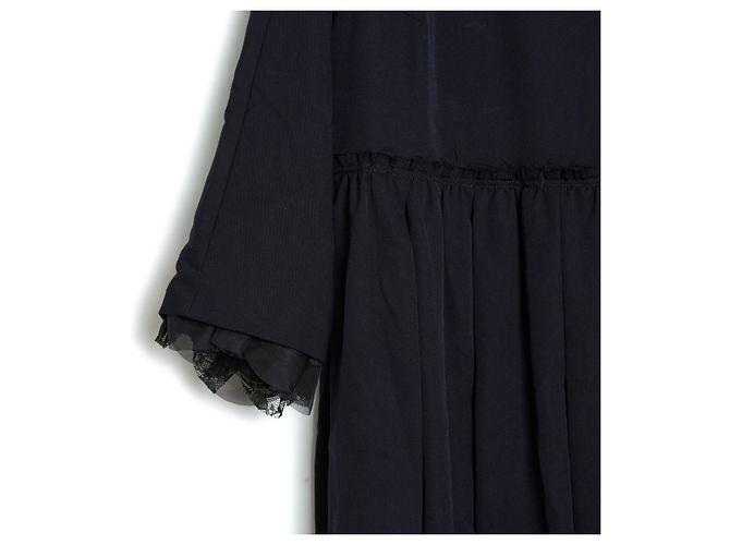 Comme Des Garcons Oversized Wollkleid Schwarz - Ansicht 3