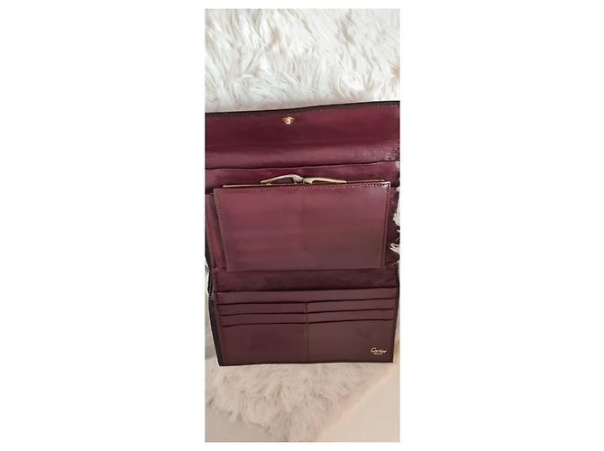Cartier Geldbörse Dunkelrot Lackleder Bordeaux - Ansicht 2
