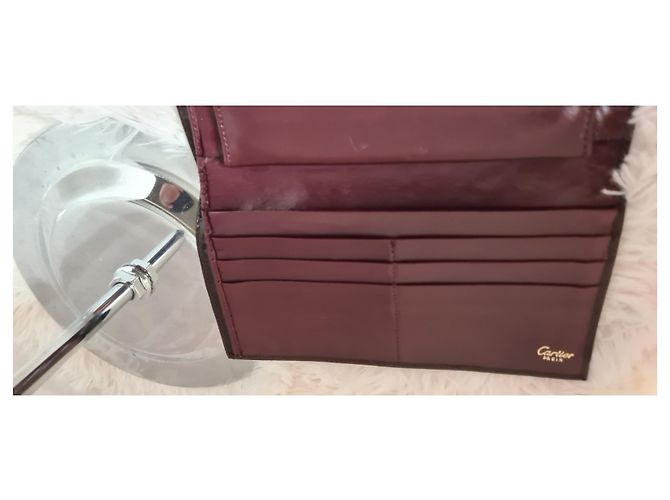 Cartier Geldbörse Dunkelrot Lackleder Bordeaux - Ansicht 3