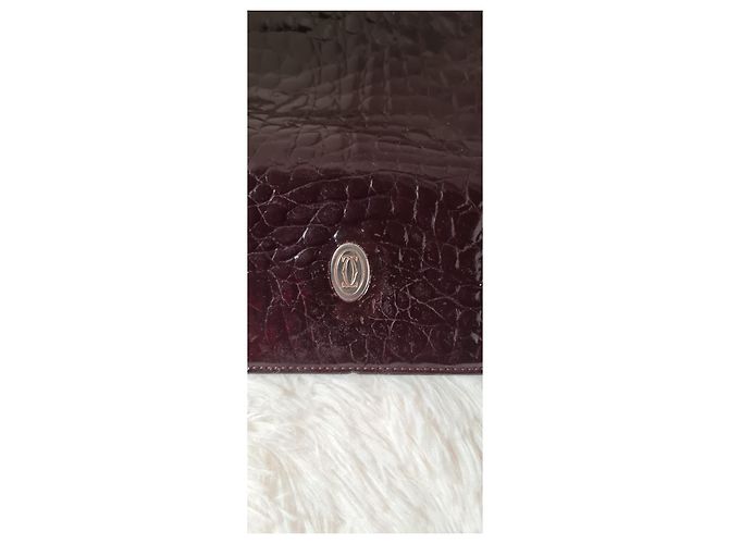 Cartier Geldbörse Dunkelrot Lackleder Bordeaux - Ansicht 5