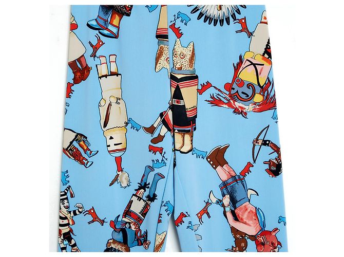 Hermès 1995'KACHINAS FR38 polainas Azul - vista 2