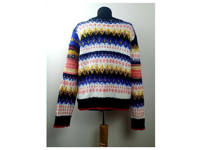 Free People mehrfarbiger Alpakawolle Pullover Mehrfarben - Ansicht 4