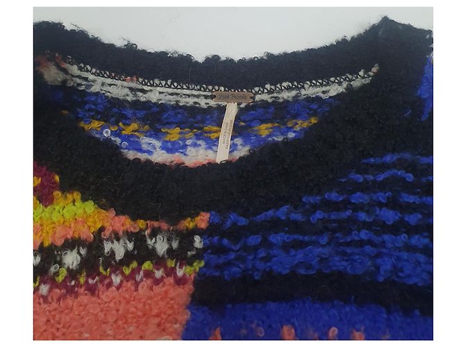 Free People mehrfarbiger Alpakawolle Pullover Mehrfarben - Ansicht 5