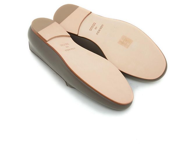 Hermès MOCASSINI IN PELLE CON CAVO FR40 new Grigio - vista 5