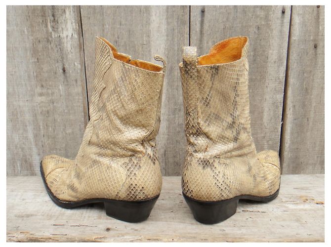 Botas Sartore de python bege 38 - vista 4