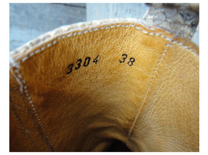 Botas Sartore de python bege 38 - vista 5