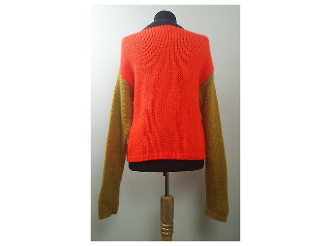 Roseanna Pullover Orange und Braun Mohair - Ansicht 3