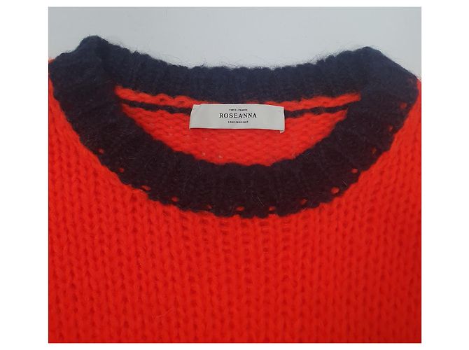 Roseanna Pullover Orange und Braun Mohair - Ansicht 4