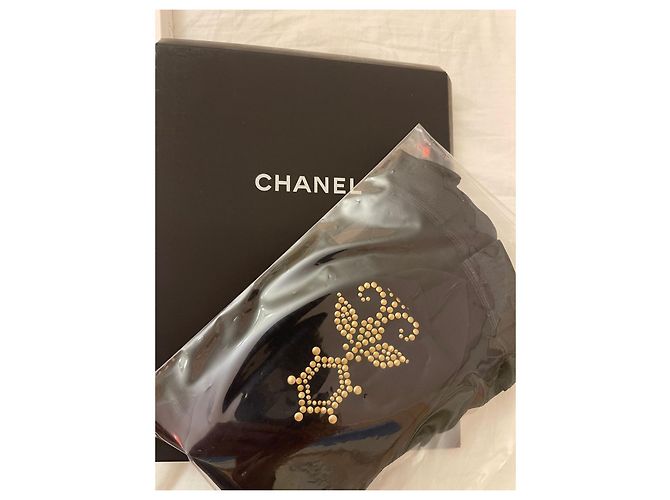 Medias Chanel negras de elastano Negro - vista 3