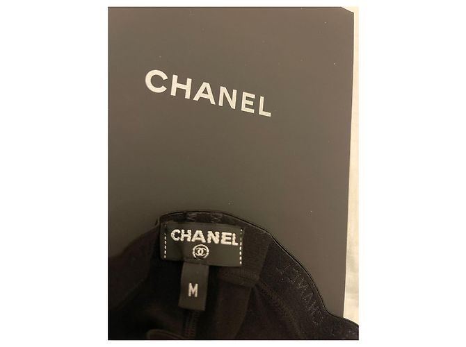 Medias Chanel negras de elastano Negro - vista 4