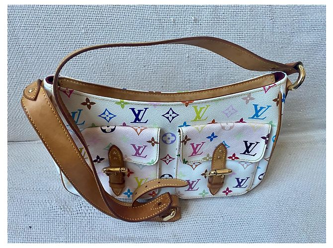 Alma Borsa a tracolla Louis Vuitton lodge pm Bianco - vista 2
