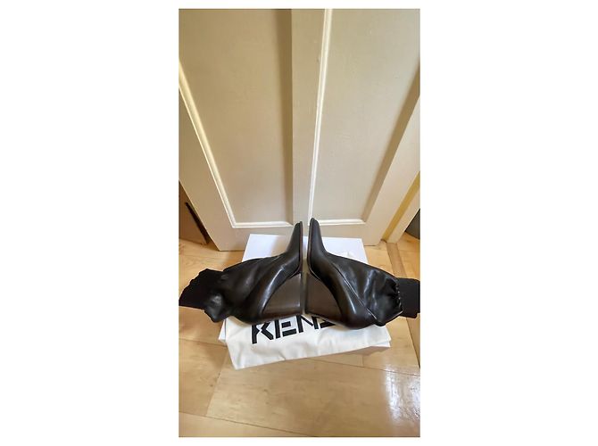 Stivaletti Kenzo Billow Low Top in pelle nera 38 Nero - vista 6