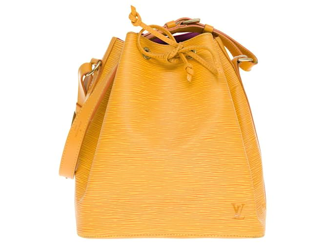 Noe Mythical Louis Vuitton Noé yellow epi bag Gold metal trim Leather ...